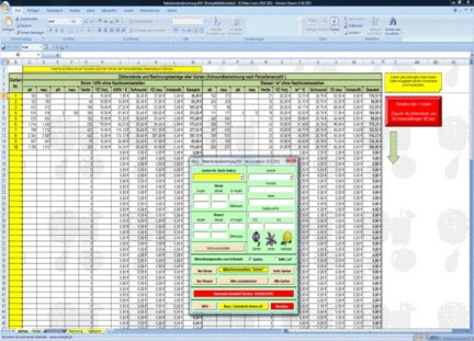 Nebenkostenabrechnung (Excel 2003 - 2013)